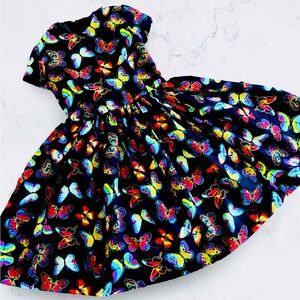 Miss Smarty Pants New Hand Crafted Black Butterfly Dress Size 10 Girls